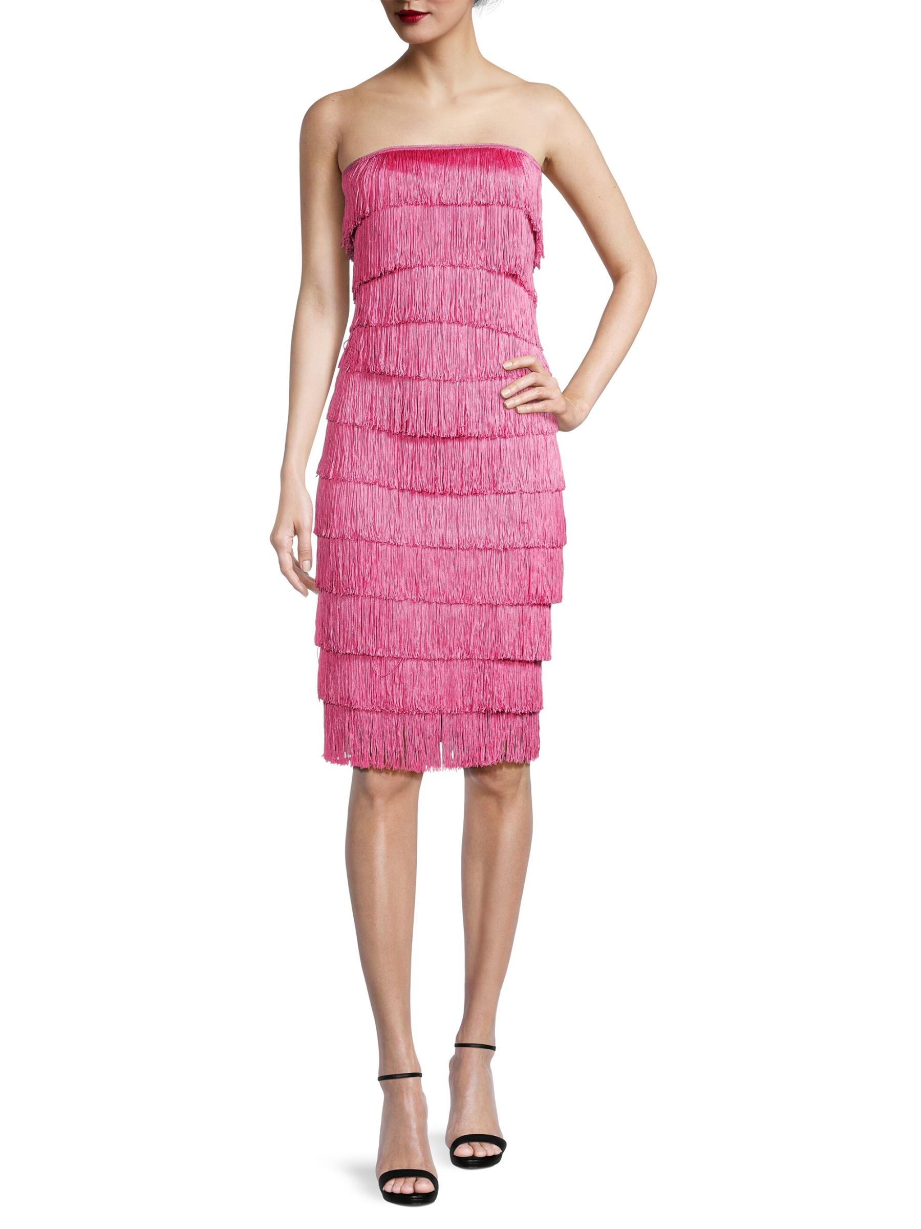 Shop Norma Kamali - Fringe Strapless Sheath Dress | Saks