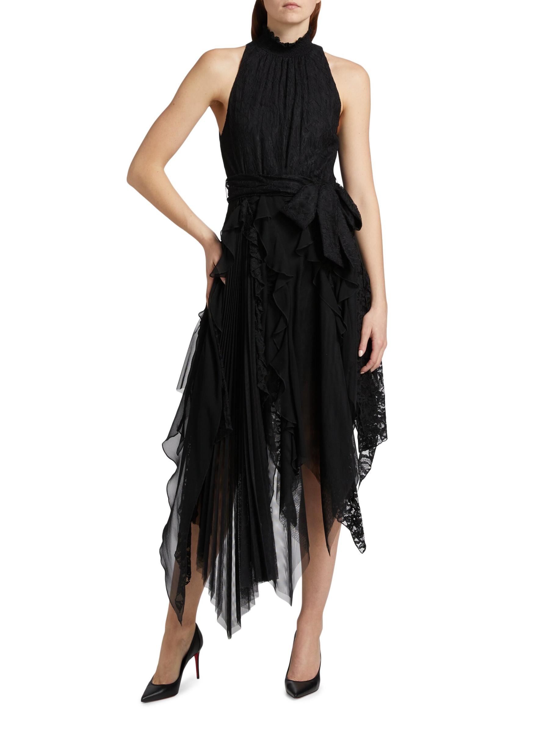 【alice ＋ olivia】 ブラックワンピースB Laverne Maxi Dress In Black/off White Polka Dot | Alice + Olivia