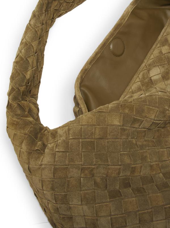 #6: حقيبة هوبو من الجلد المدبوغ بتصميم هوب كبير - MUD BRASS