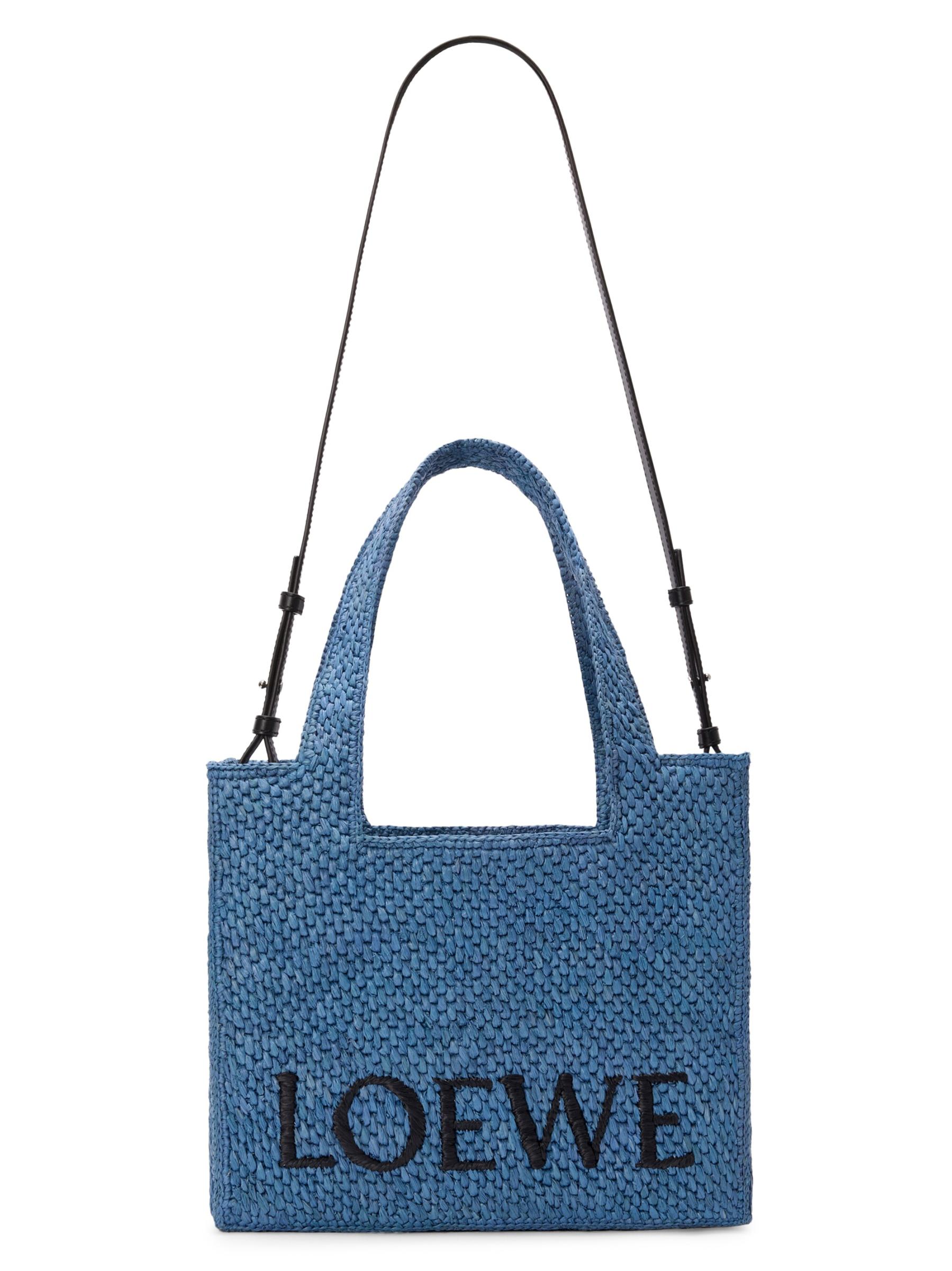 トートバッグ LOEWE medium rafia tote bag Shop Loewe - LOEWE x Paula's Ibiza Medium Logo Raffia Tote
