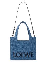 【送料関税込】LOEWE × Paulas Ibiza ミディアム ロゴ ラフィア Loewe x Paula's Ibiza Logo Medium Tote Bag in Raffia