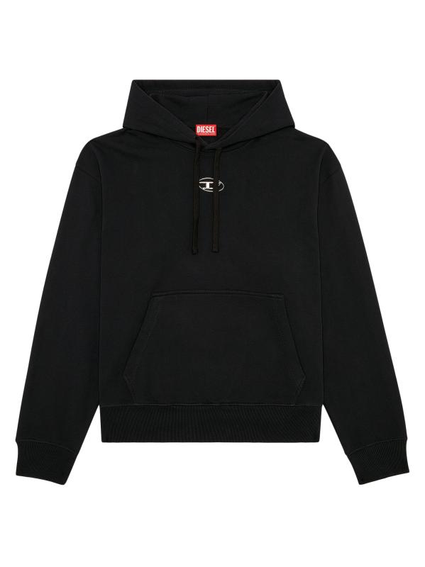 E of D ブラック フード付きスウェット Lサイズ オーバーサイズド ワッフル プルオーバーフーディー BLACK LABEL