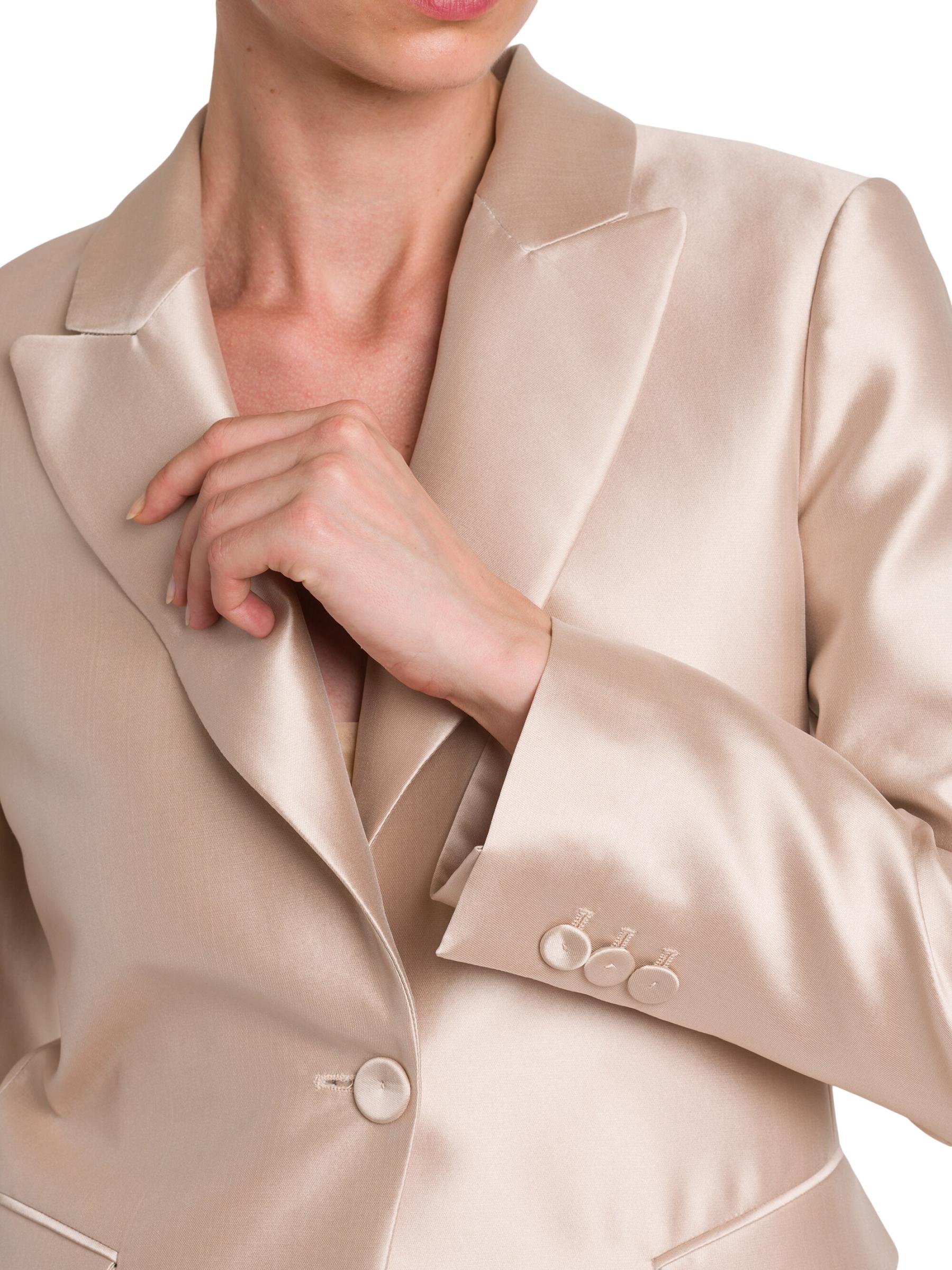 Shop Alberta Ferretti - Mikado Single-Breasted Jacket | Saks