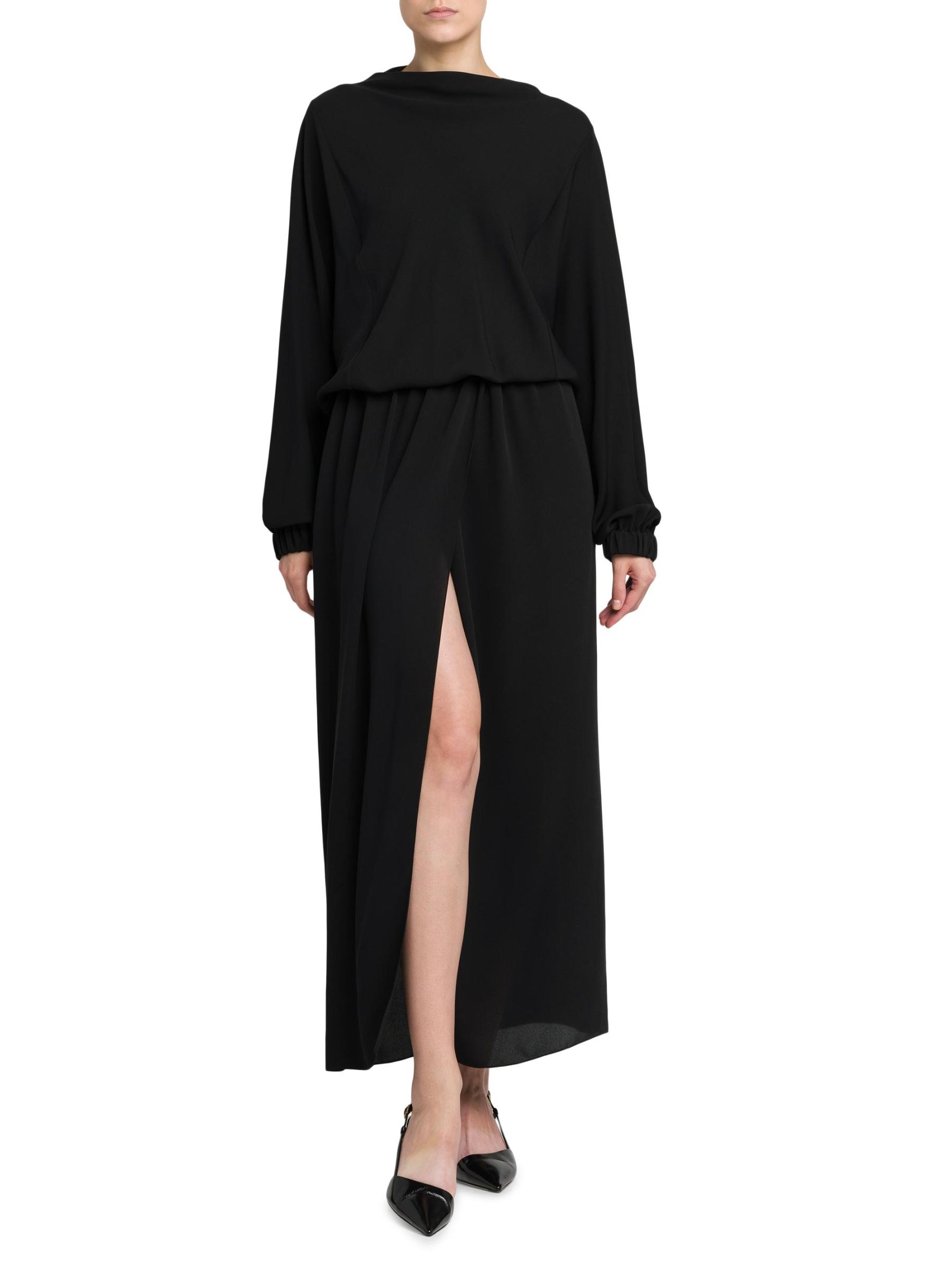 Giorgio Armani セットアップ ウールナイロン ダークグレー ワイド Giorgio Armani - シルク・トリプル・ジョーゼット・ドレス を