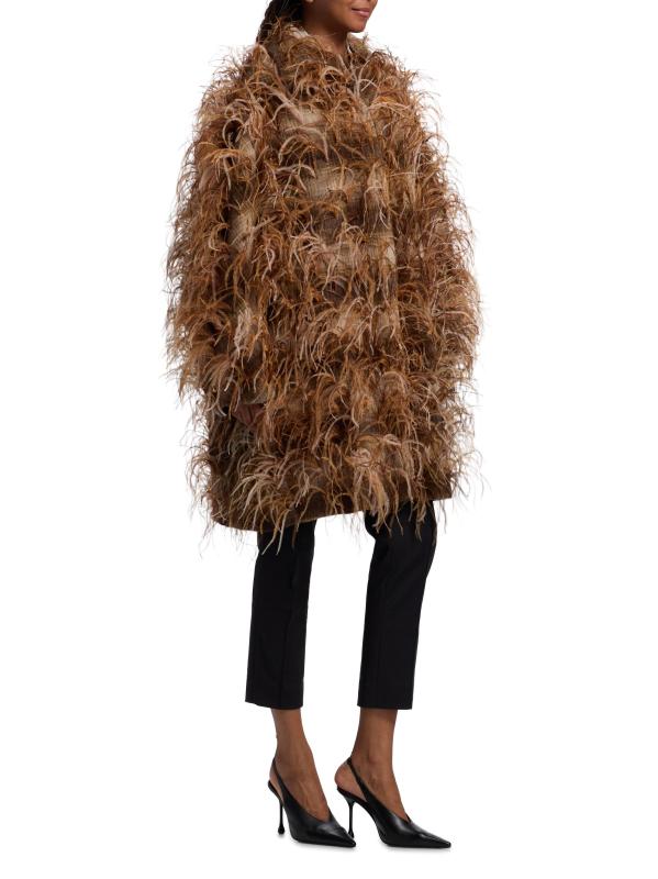 #3: معطف منقوش بالريش - إسبرسو مالتي