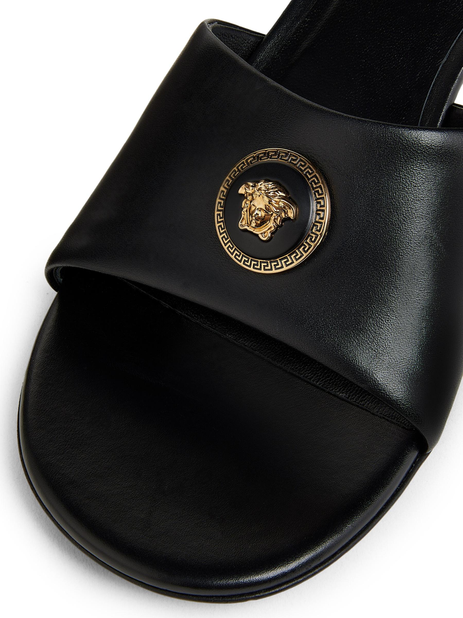 Versace - アリア・メデューサ・ヘッド・レザー・ミュール を