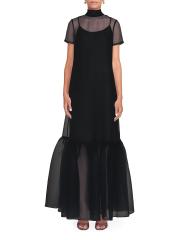 STAUD カルーナオーガンザガウン STAUD - Calluna Ruffled Sheer Floral Organza Gown｜カルーナ