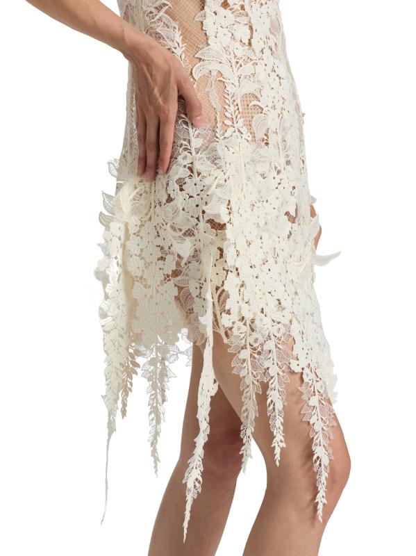 #5: فستان قصير من الدانتيل المخرّم من Foxgloves - عاجيي