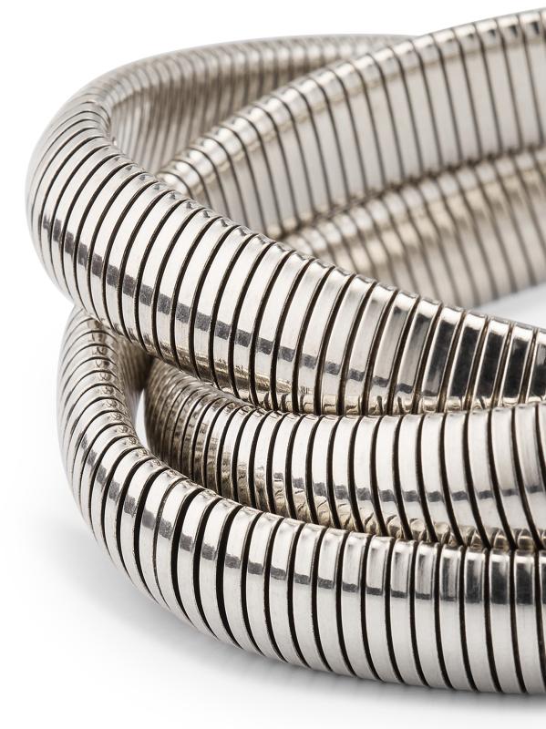 #3: سوار إنفينيتي سيلفر تون بثلاثة صفوف - فضة