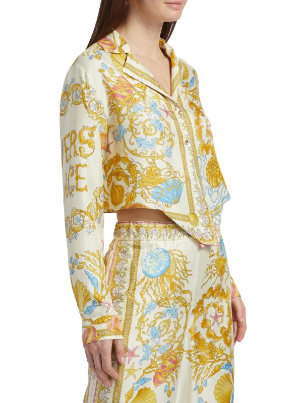 #3: قميص باروكو من الحرير تحت الماء - قشر البيض متعدد الألوان