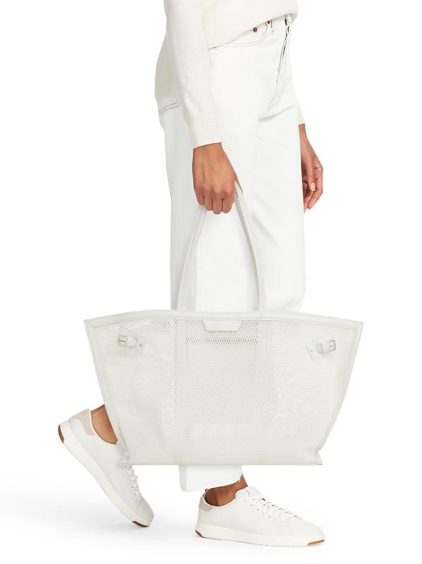 Shop Proenza Schouler Days Leather-Trimmed Mesh Tote Bag Saks