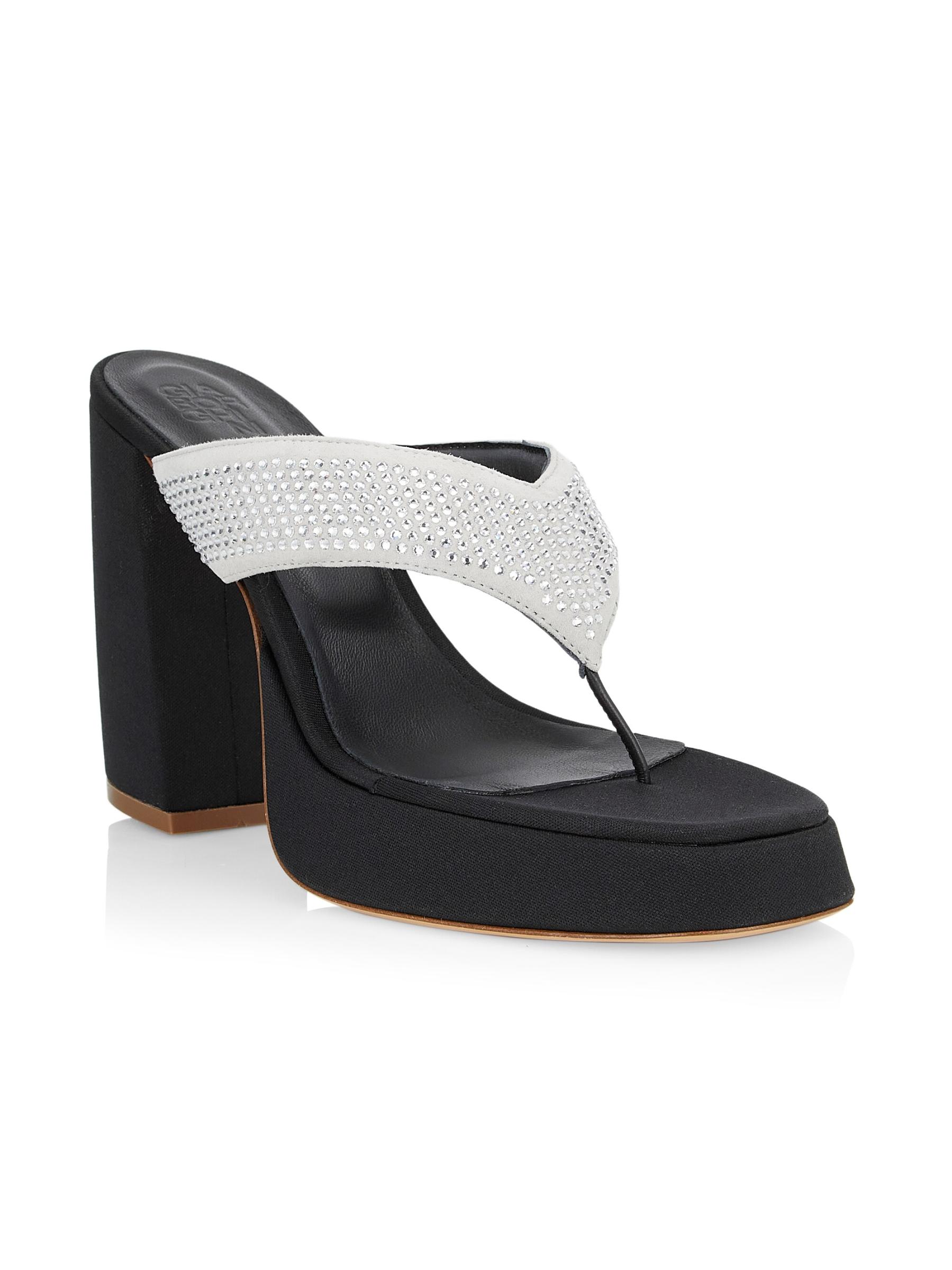 サンダル・ミュール GIA BORGHINI SS23 PATENT SANDAL. (GIA17_P2500) Gia 17 patent leather platform thong sandals in black - Gia