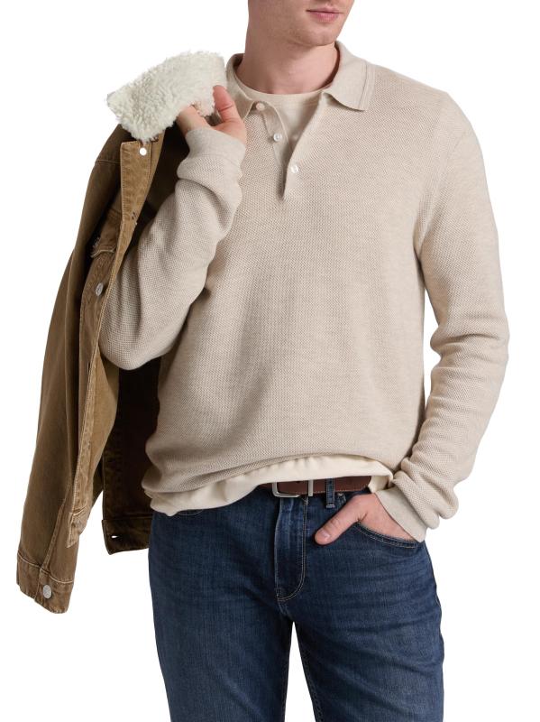 #2: سترة بولو Selwyn من مزيج القطن - قماش