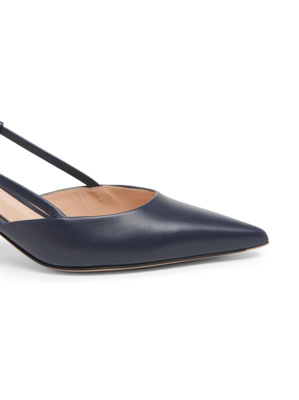 #5: مضخات سلينغ باك الجلدية مقاس 55 مم من أسينت - قماش جينز