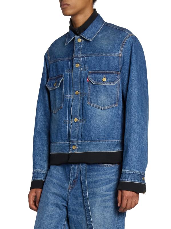 SACAI | LEVI'S® X SACAI WOMEN'S DENIM X MATELASSE TWILL JACKET