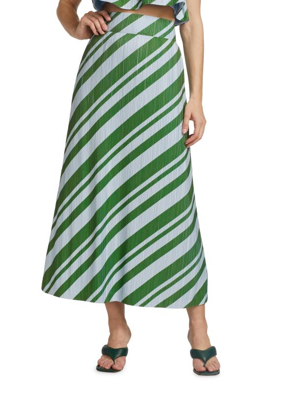 #2: تنورة ماكسي بتصميم A على شكل حرف A من التفتا - سكاي