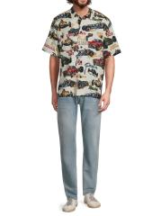 SACAI サカイ ニットブルゾン カーレースプリント サカイ - sacai | Car Race Print Knit Blouson-Bordeaux-3の