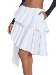 SALE【Alaia】アシンメトリー トーナル ウエストバンド スカート ALAIA - Skirt with knit band | Leam Roma - Luxury Shopping