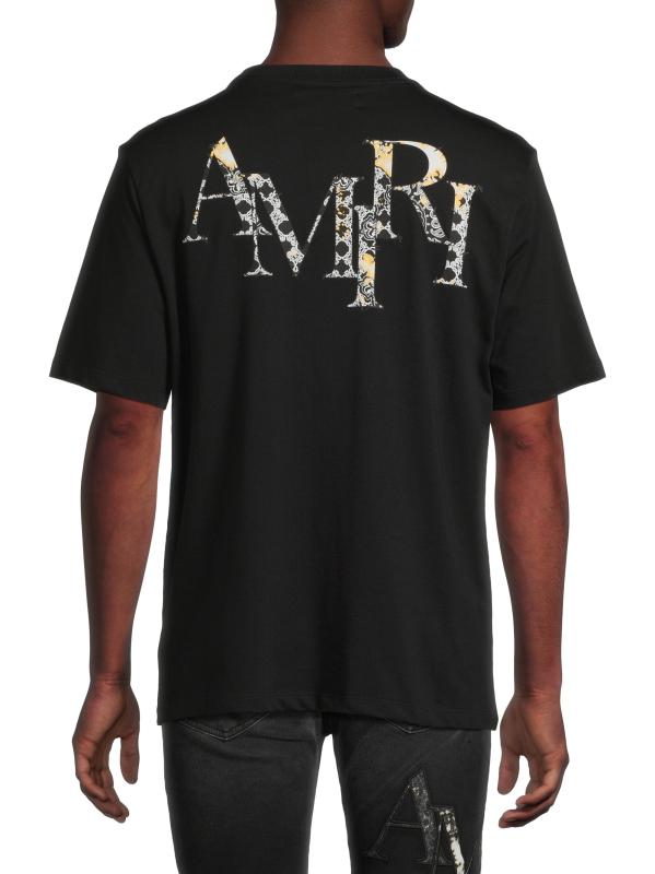 ♦AMIRI♦千鳥格子ロゴ・コットンTシャツ Amiri - 千鳥格子ロゴ・コットンTシャツ をオンライン購入