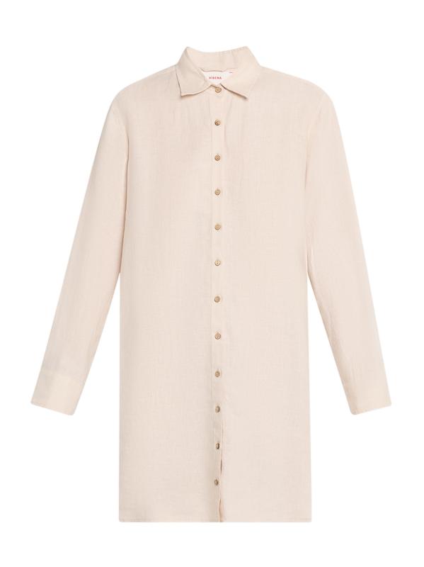 Bobby Linen Shift Mini Shirtdress