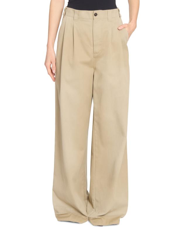 【Maison Margiela】アロエ ベージュ コットン製ミディスカート Maison Margiela】アロエ ベージュ コットン製ミディスカート