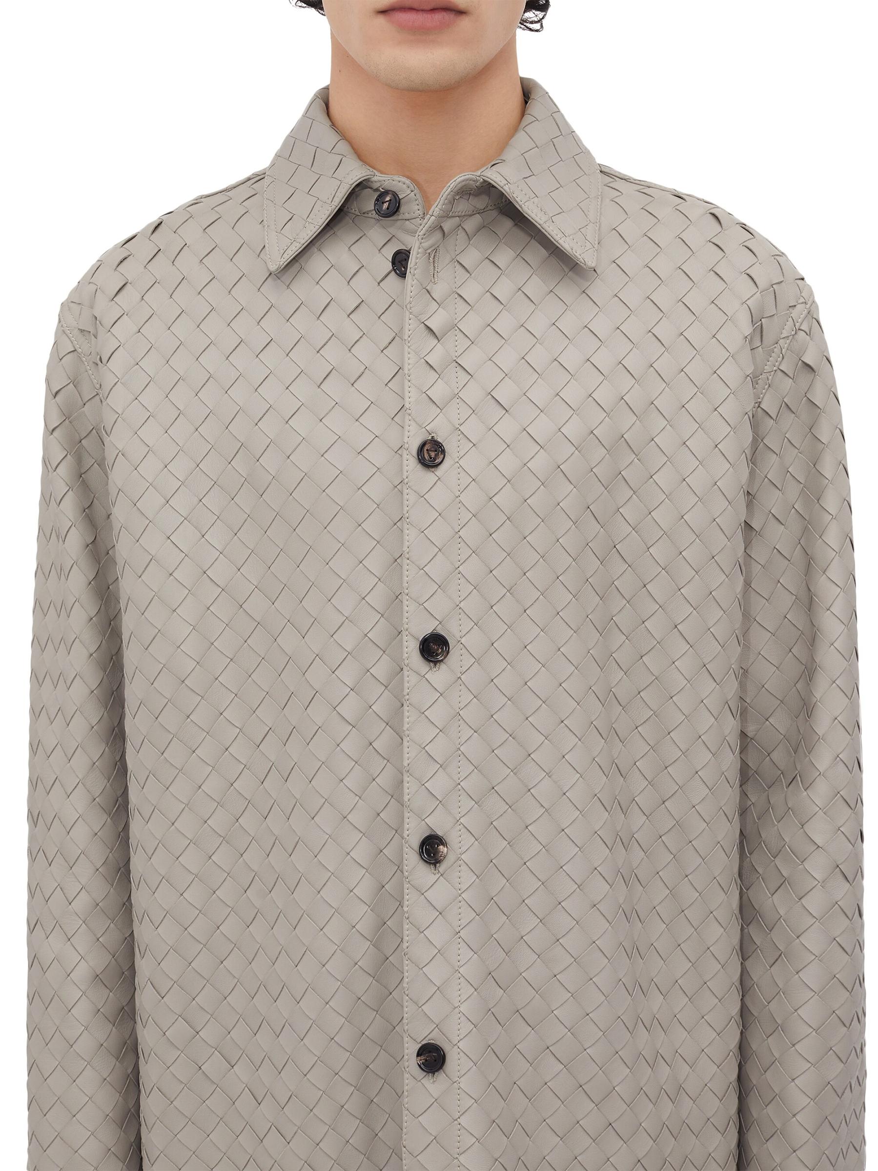 【24AW NEW】BOTTEGA VENETA / レザートリム コーデュロイシャツ 24AW NEW】BOTTEGA VENETA / レザートリム コーデュロイシャツ