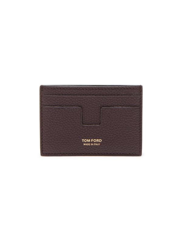 Shop Tom Ford Grained Leather Card Holder Money Clip Saks