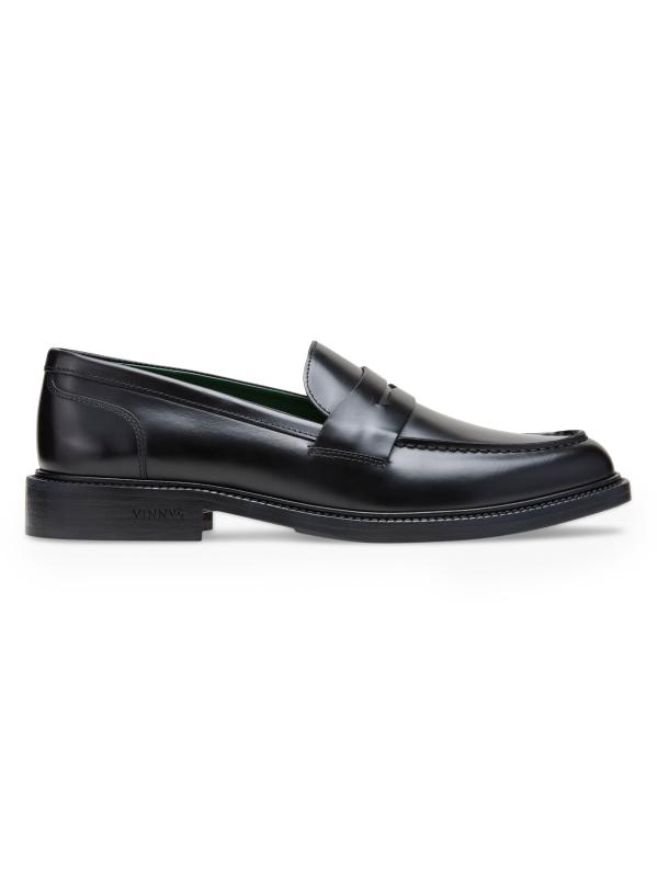 【関税込み】VINNY's ブラック Vinnee ペニーローファー Vinny's Vinnee Penny Loafers | Shopbop
