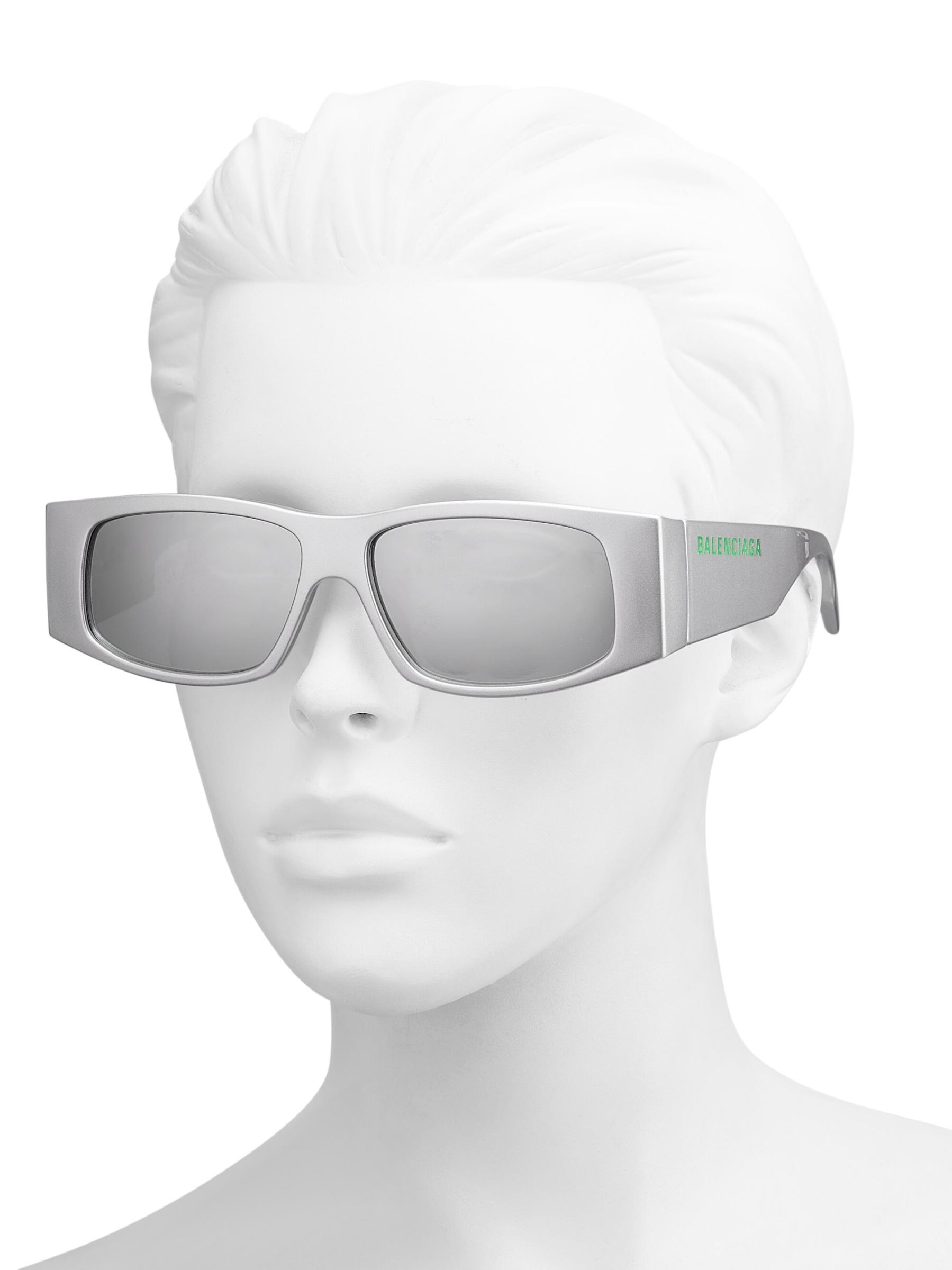 Shop Balenciaga - 56MM Rectangular LED Sunglasses | Saks