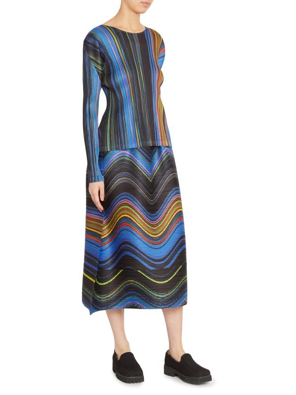 Shop Pleats Please Issey Miyake - Warp Pleated Long-Sleeve