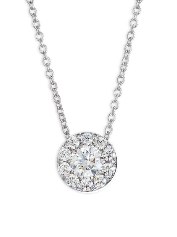 قلادة Fulfillment المستديرة من الماس والذهب الأبيض