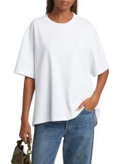 国内発送☆GANNI☆HeavyCottonDrop ShoulderOpen Back T-shirt b09de15d-fbb1-4fa8-83e1-