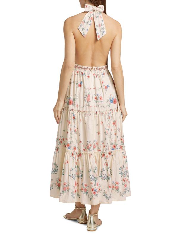 #4: فستان متوسط الطول بنقشة الزهور من كونسويلو موسكيتا - متعدد الألوان