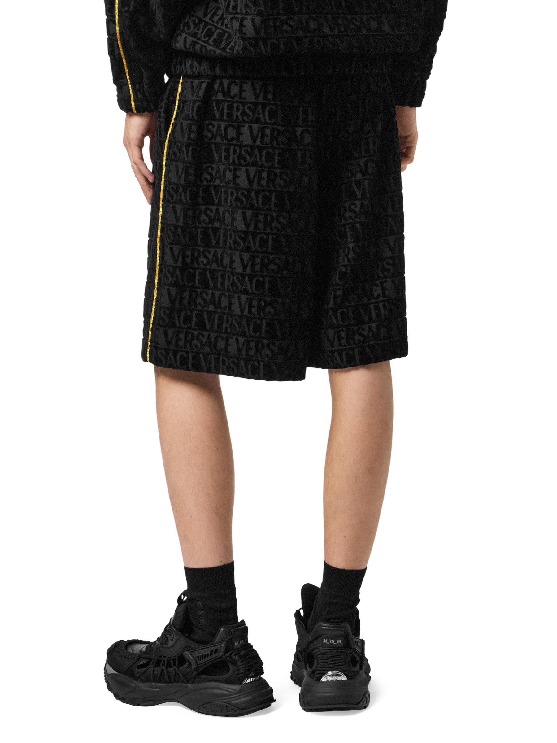 Shop Versace - Cotton Terry Logo Shorts | Saks Fifth Avenue