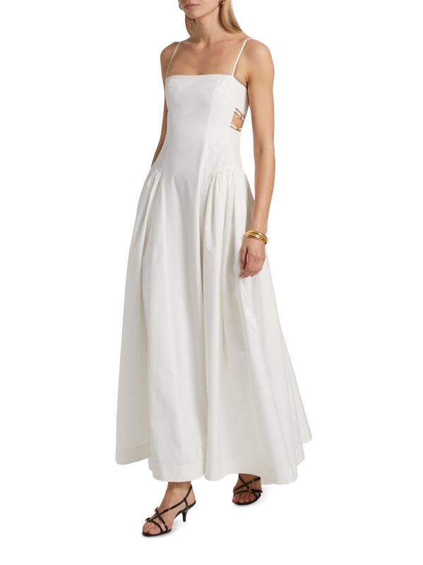 #7: فستان أليزا بوبلين ماكسي - عاجيي