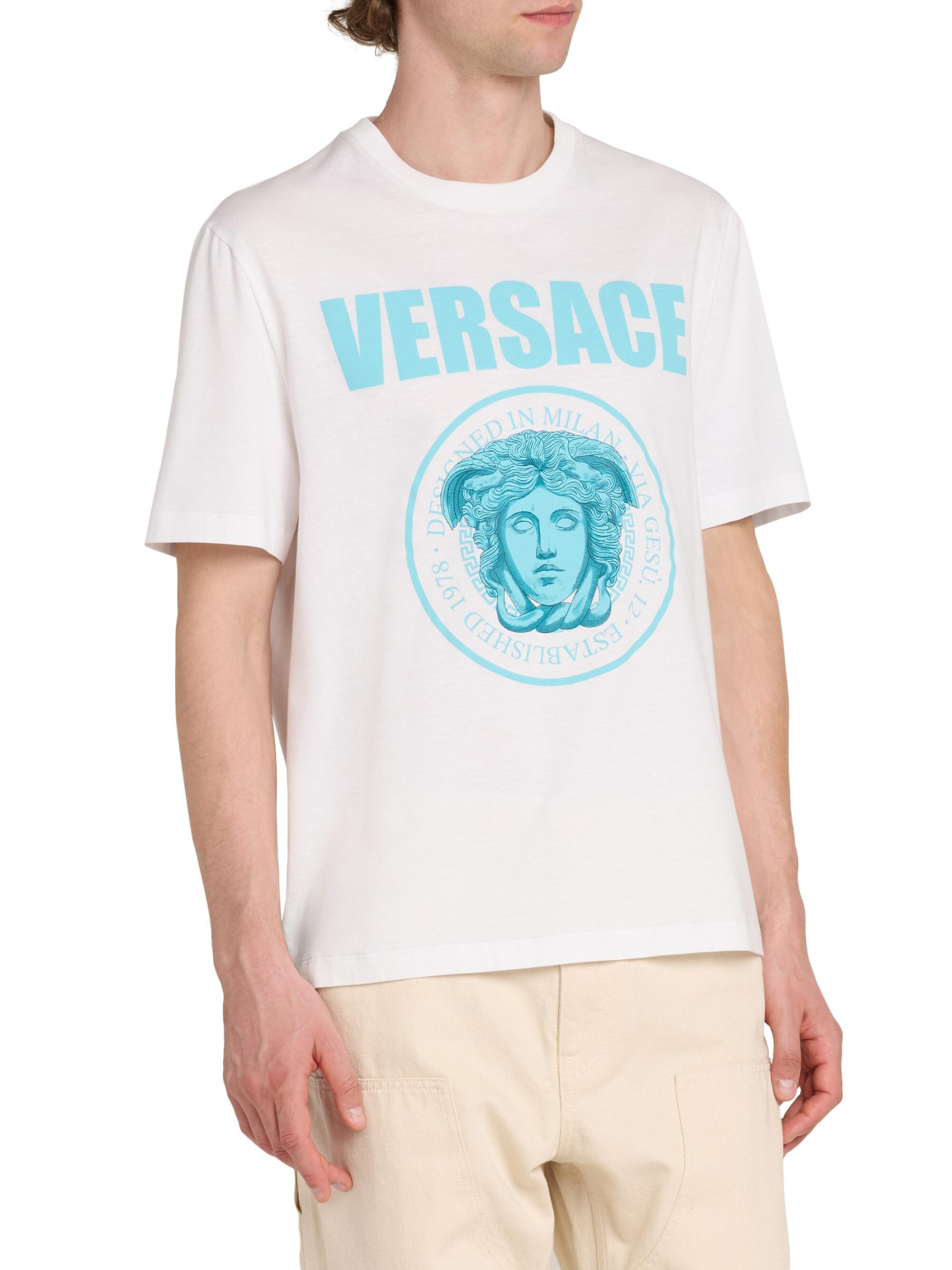◆VERSACE◆ メデューサプリント コットンTシャツ Versace - メデューサ・ロックプリント・コットンTシャツ を