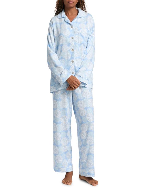 #7: بيجامة من مزيج القطن بطبعة سنوبول - أزرق الشتاء