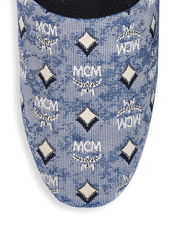 #4: شبشب عتيق بطبعة مونوغرام - أزرق