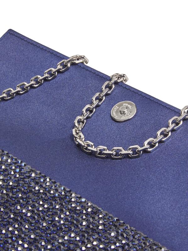 #6: حقيبة يد على سلسلة مزينة بكريستال بيري - SILVER MIDNIGHT NAVY