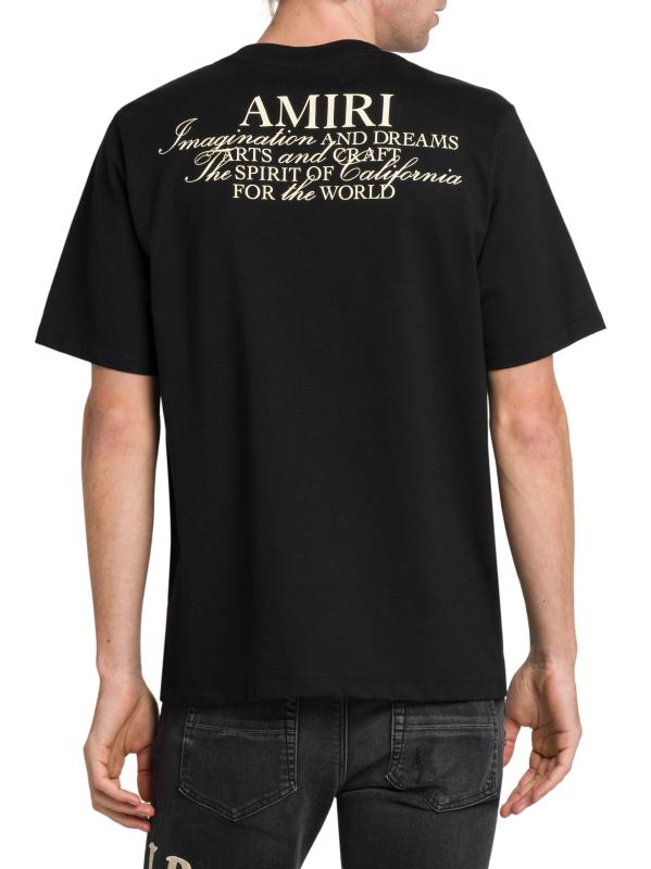 【AMIRI】スピリット Tシャツ Amiri - スピリット・ロゴ・コットン・クルーネックTシャツ を