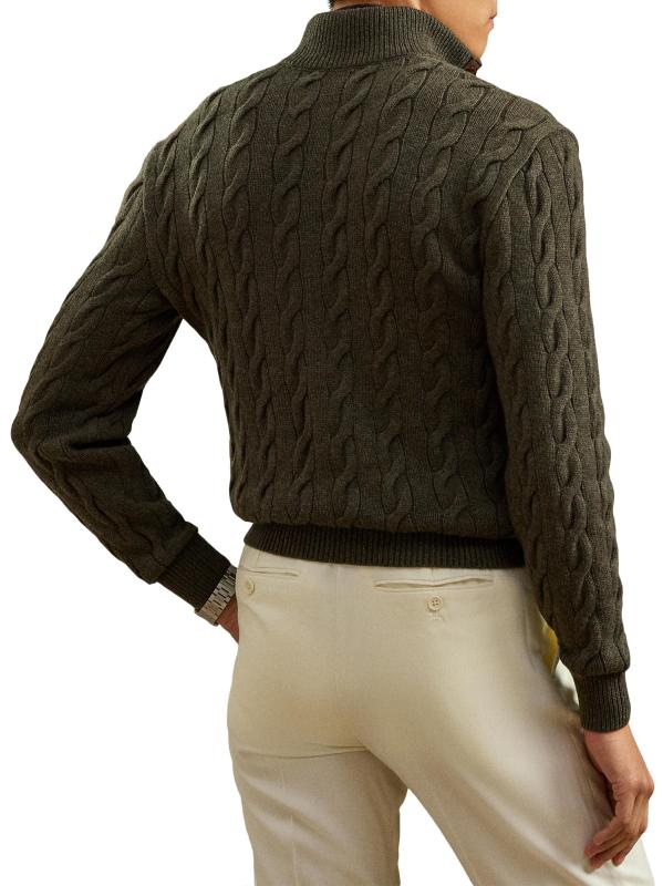 #3: سترة من الكشمير محبوكة برقبة ثابتة - INVERNESS LODEN MELANGE