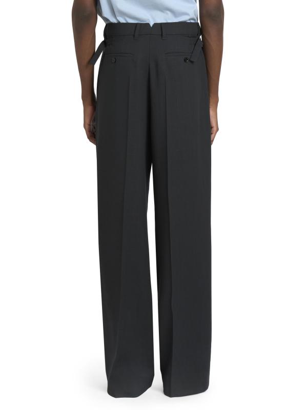 #4: بنطال واسع الساق من الصوف - فحم الإنتراسيت