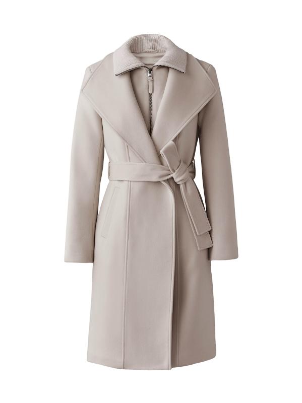 MACKAGE NORITA サッシュ付き2-in-1ダブルフェイスウールコート Norita, 2-in-1 double face wool coat with sash for ladies