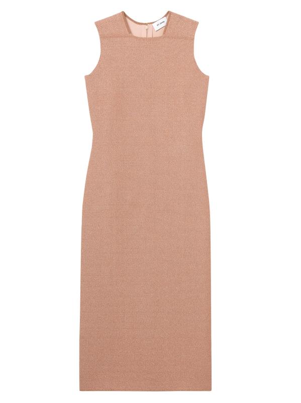 فستان متوسط الطول بدون أكمام من لوركس بيكيه