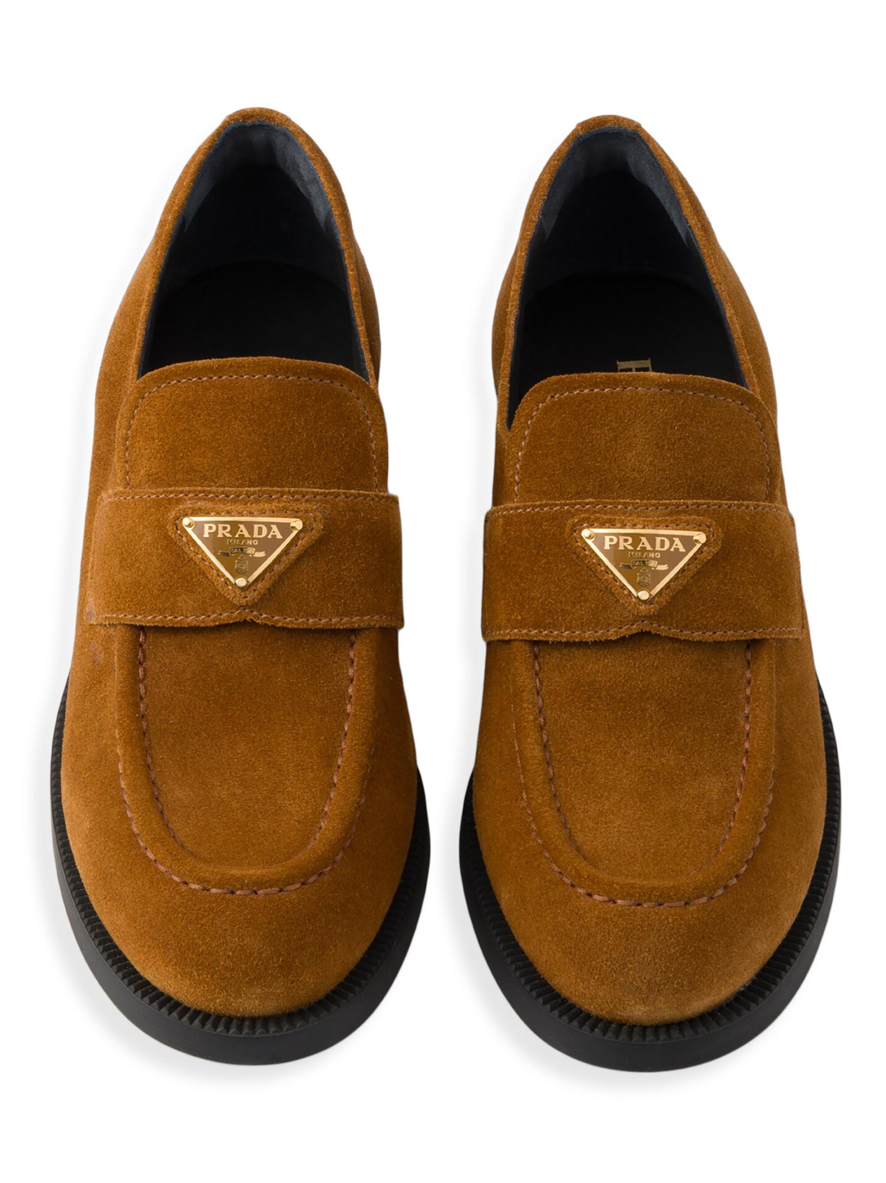PRADA プラダ　ローファー　スウェード　22.5 PRADA スウェードローファー