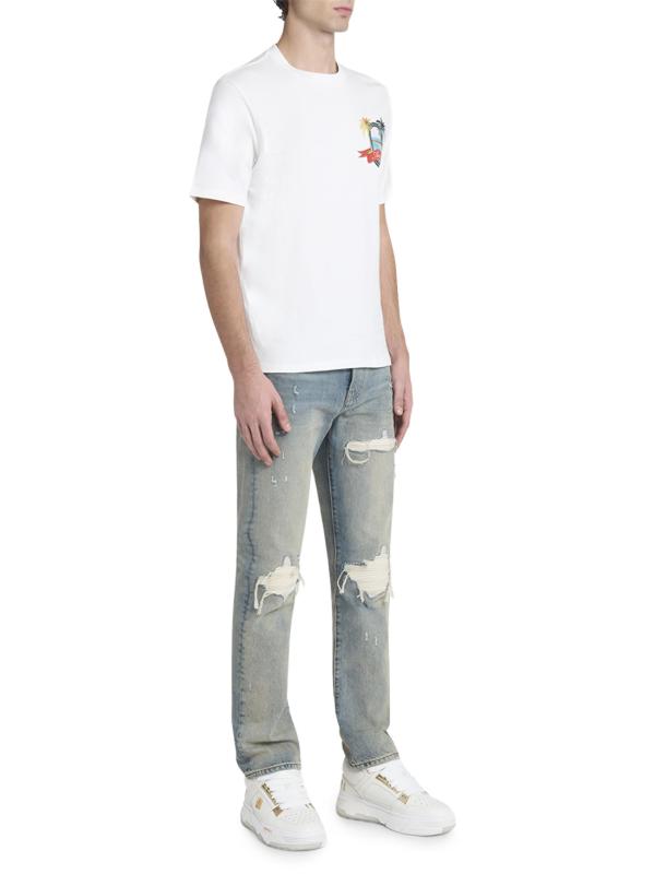 #6: حذاء رياضي بقبة قصيرة من الجلد المعدني MA-1 - أبيض