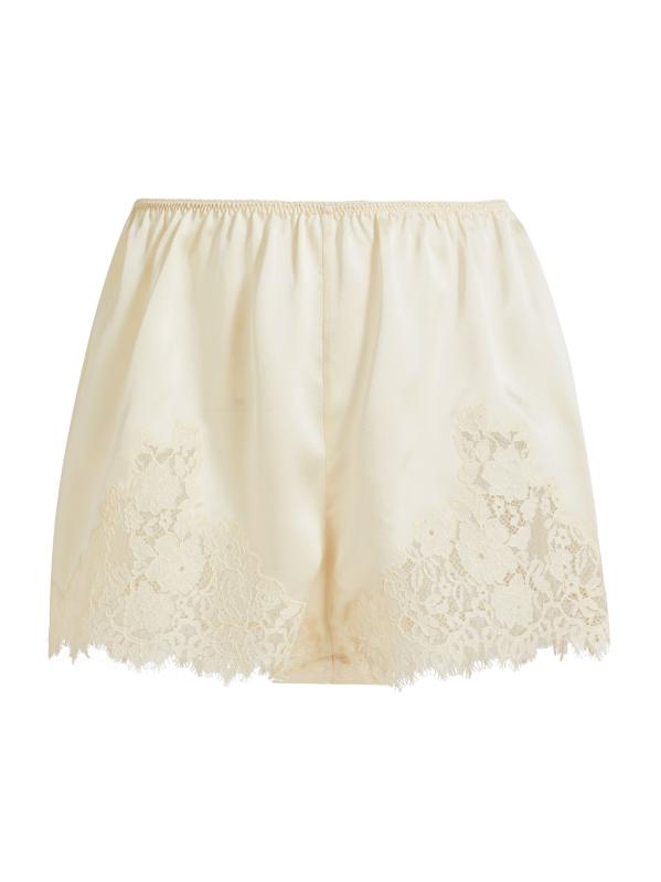 Shop DÔEN - Iona Lace-Trimmed Silk Shorts | Saks Fifth