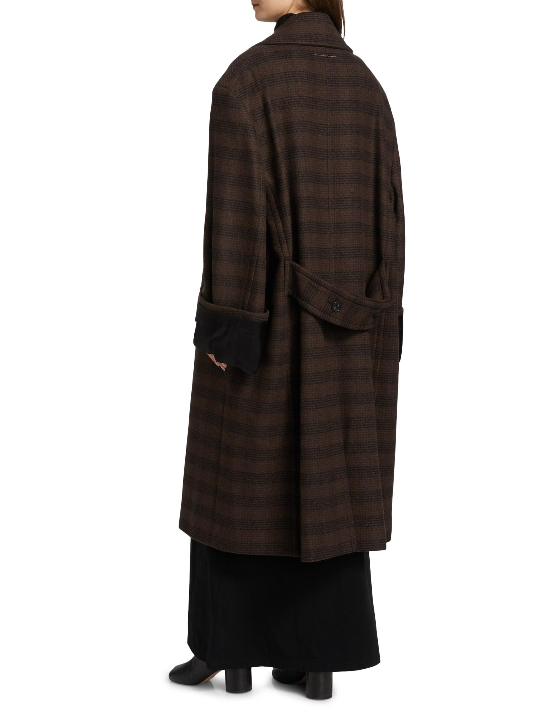 ♦MM6 Maison Margiela♦パネルウール混コート MM6 Maison Margiela - チェック・ウール混オーバーサイズ