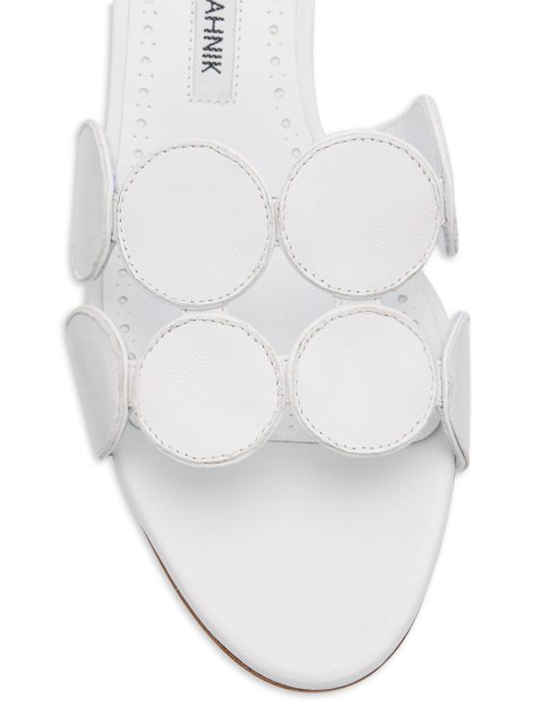 #6: صندل هاريبالمو 50 مم من الجلد - أبيض