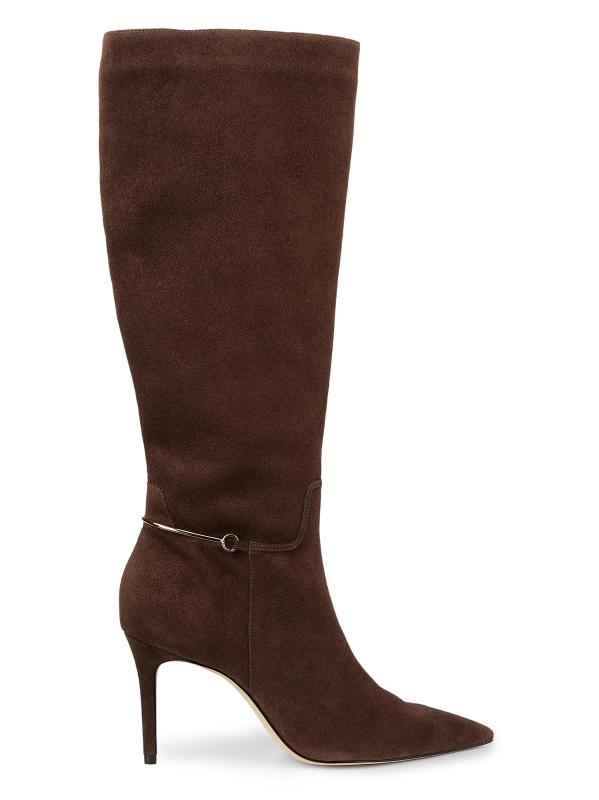 حذاء من الجلد المدبوغ بطول 85 ملم يصل إلى الركبة